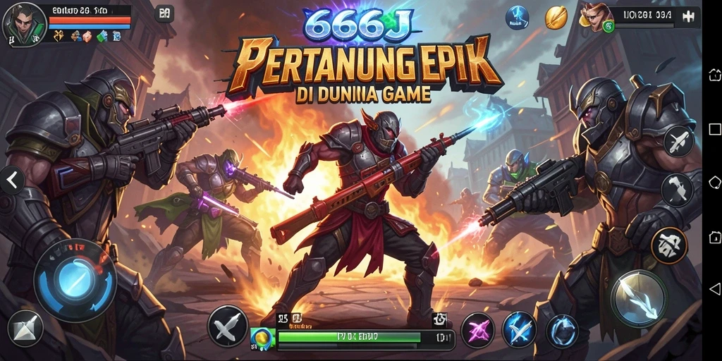 Screenshot gameplay 666J menunjukkan aksi pertarungan intens.