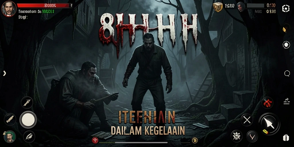 Tampilan gameplay <strong>8HHH</strong> yang mencekam dan penuh ketegangan.