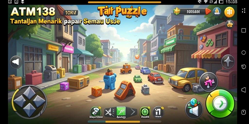 Screenshot gameplay ATM138 dengan berbagai teka-teki menarik dan tantangan.