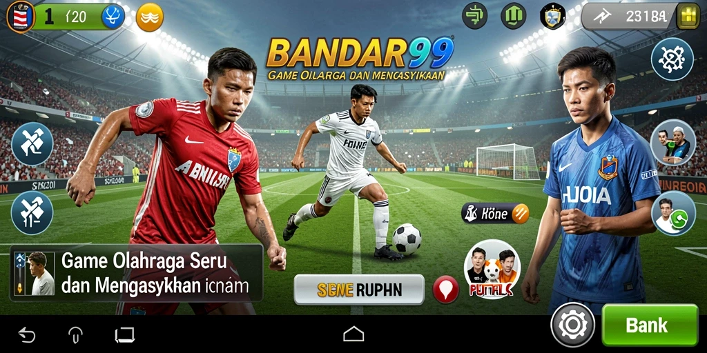 Screenshot BANDAR99 menampilkan aksi seru dalam permainan olahraga.