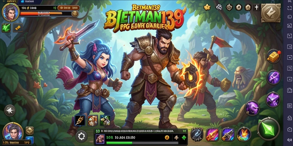Tampilan layar permainan BETMAN138 dengan aksi RPG yang mendebarkan.