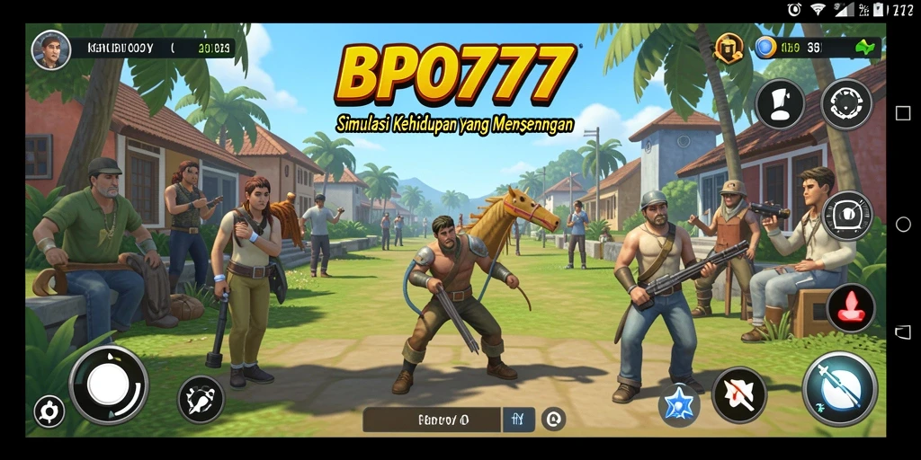 Tampilan gameplay menarik BPO777 dengan berbagai aktivitas simulasi.