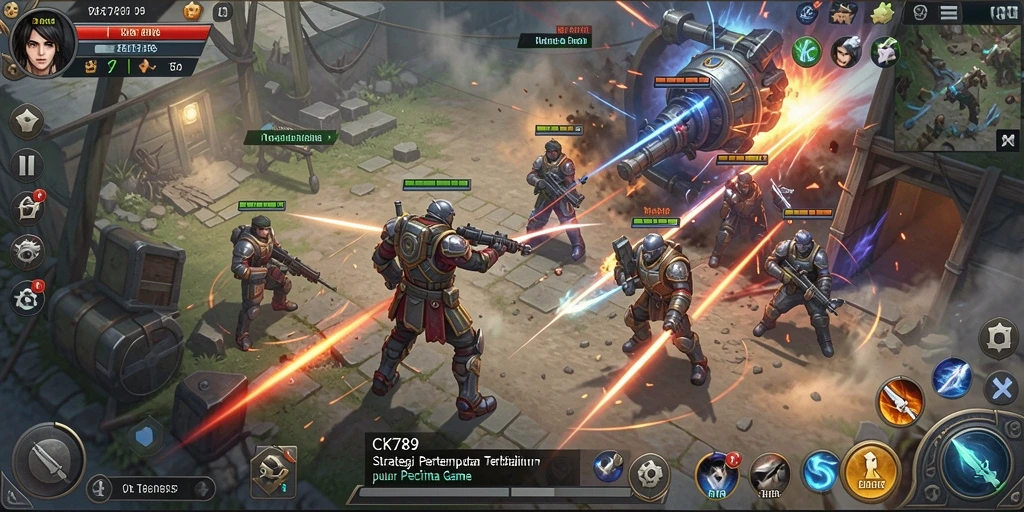 Screenshot utama CK789 menampilkan aksi pertempuran strategi yang mendebarkan.