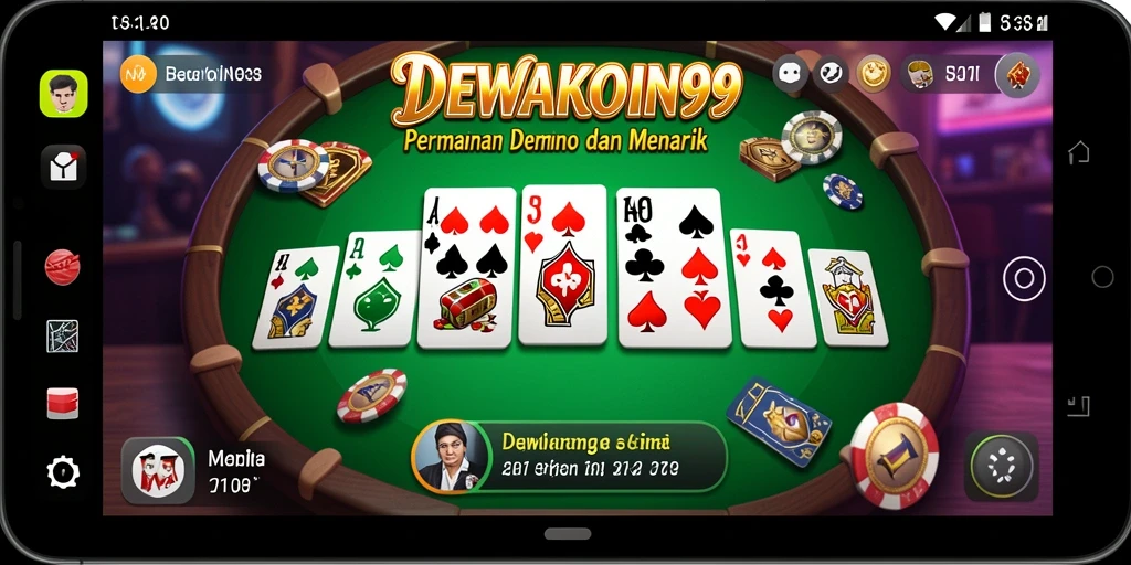Tampilan gameplay DEWAKOIN99 yang menarik dan interaktif dalam permainan Domino.