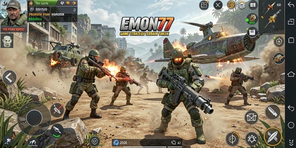 Tampilan gameplay strategi EMON77 yang mendebarkan dan dinamis.