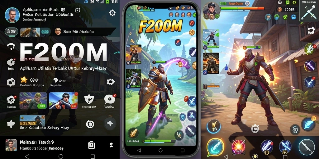 Screenshot utama F200M menampilkan antarmuka aplikasinya yang sederhana dan fungsional.