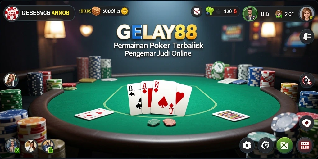 Tampilan gameplay menarik dari GELAY88 dalam permainan Poker.