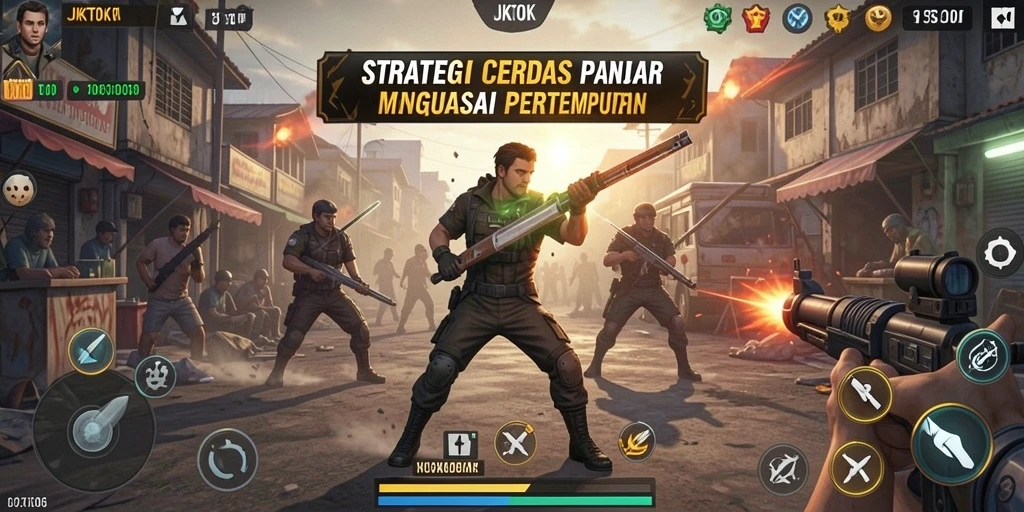 Tampilan gameplay mendebarkan dalam JKTOK dengan strategi yang dinamis.