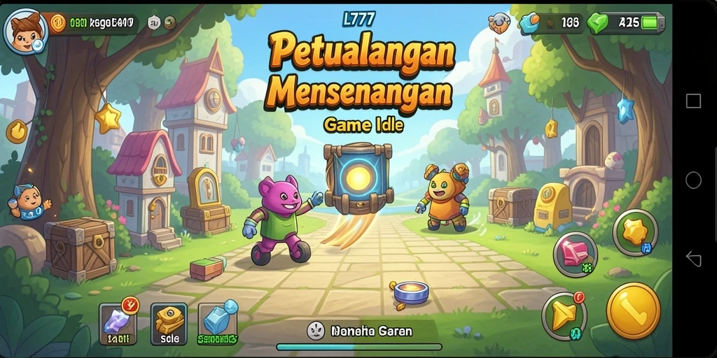 Tampilan menarik dalam gameplay Idle L777 dengan kemajuan yang memuaskan.