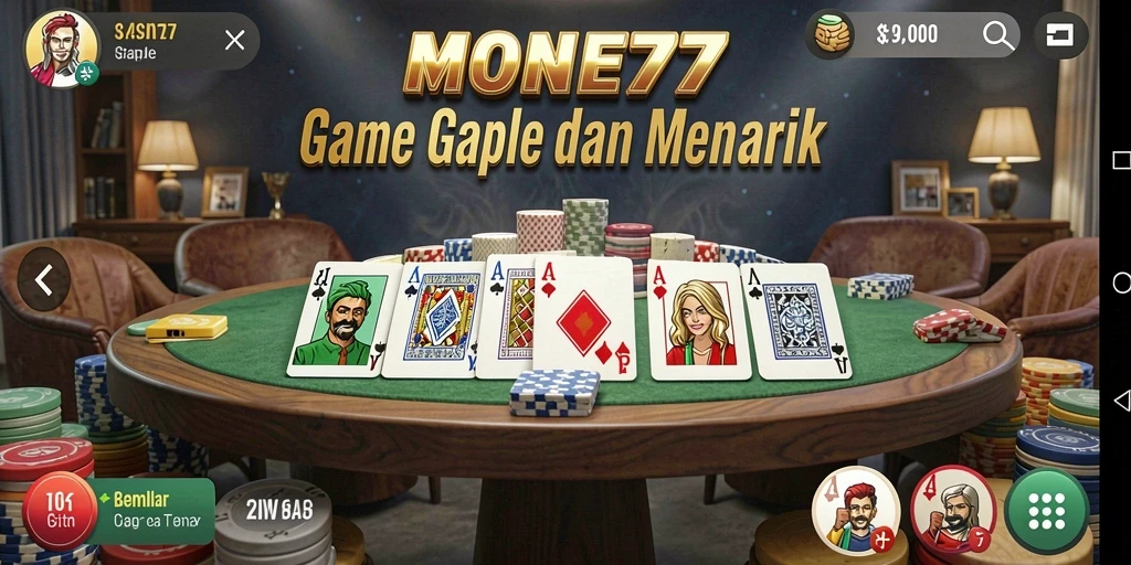 Tampilan gameplay <strong>MONTE77</strong> yang menarik dan menantang di atas meja Gaple.