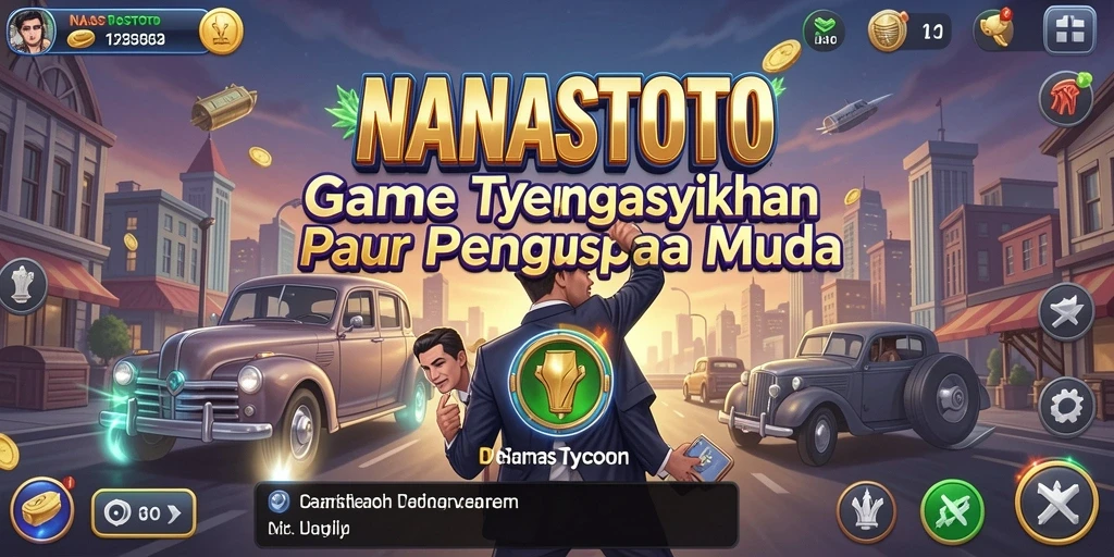 Screenshot utama NANASTOTO menunjukkan gameplay Tycoon yang seru dan interaktif.
