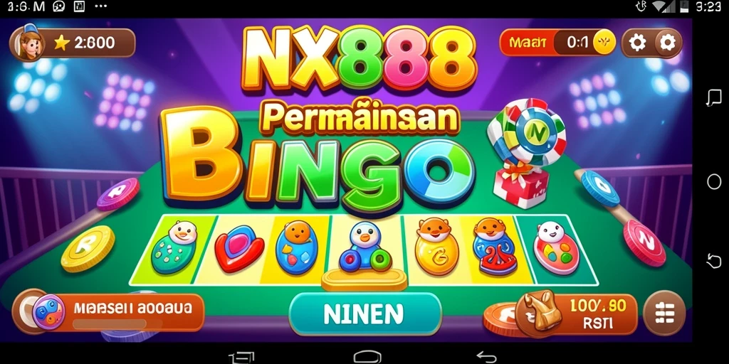 Tampilan menarik dari NX888 dengan gameplay Bingo yang seru.