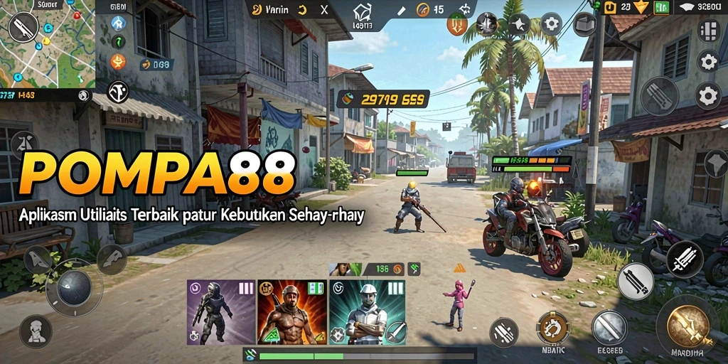 Tampilan antarmuka utama aplikasi POMPA88 yang intuitif dan efektif.