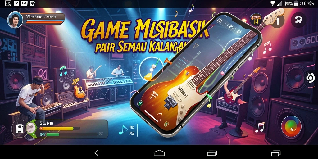 Tampilan gameplay PP7 yang menampilkan keseruan bermain musik.