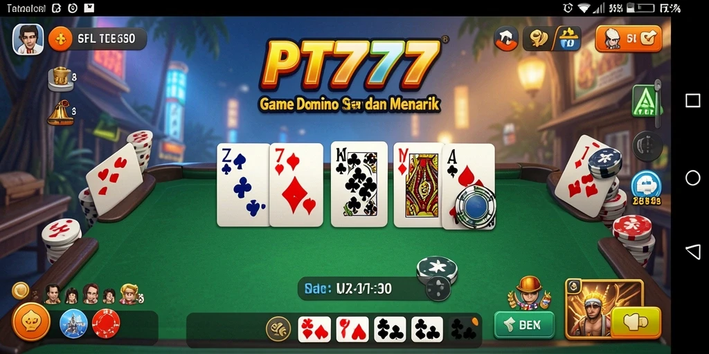 Tangkapan layar gameplay PT777 dengan aksi domino yang seru.