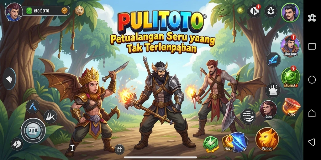 Tangkapan layar PULITOTO menampilkan aksi seru dalam permainan petualangan.