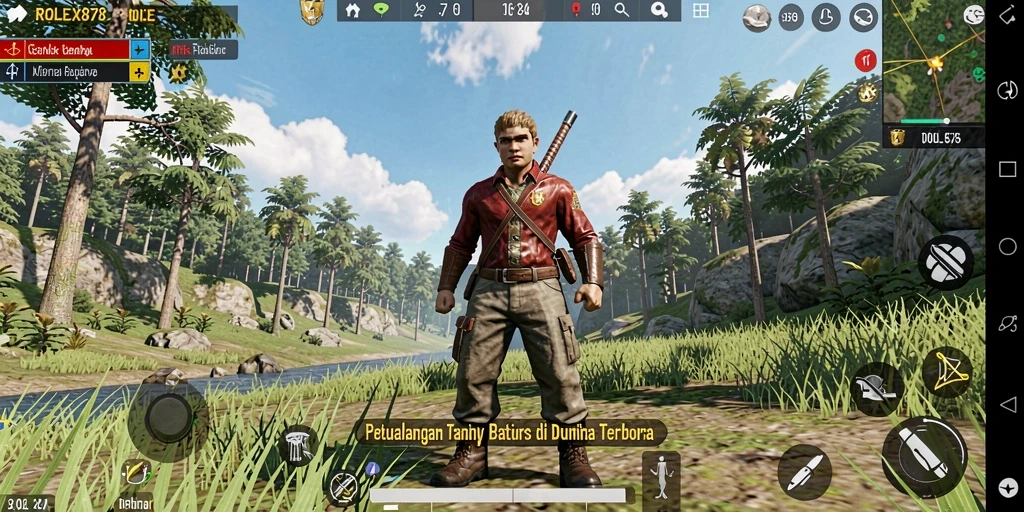 Tampilan gameplay menarik di dunia terbuka ROLEX878.