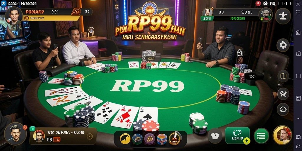 Gameplay seru poker di RP99 dengan berbagai fitur menarik.