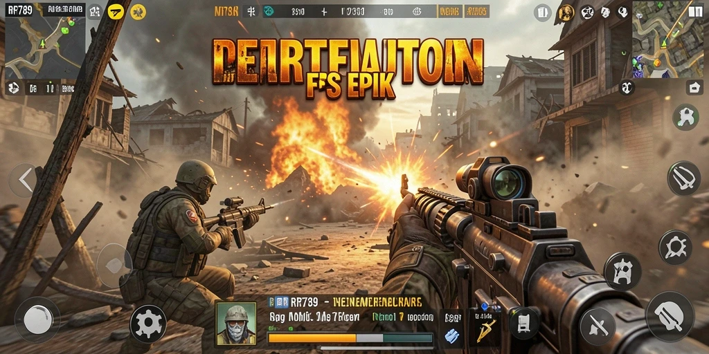Tangkapan layar gameplay menampilkan aksi mendebarkan RR789.