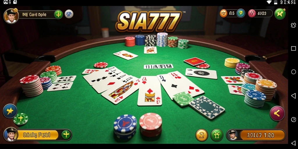 Screenshot SIA777 menunjukkan antarmuka gameplay Gaple yang menarik.