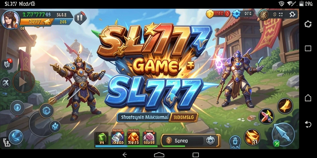 Tampilan layar utama gameplay yang menegangkan dalam SL777.