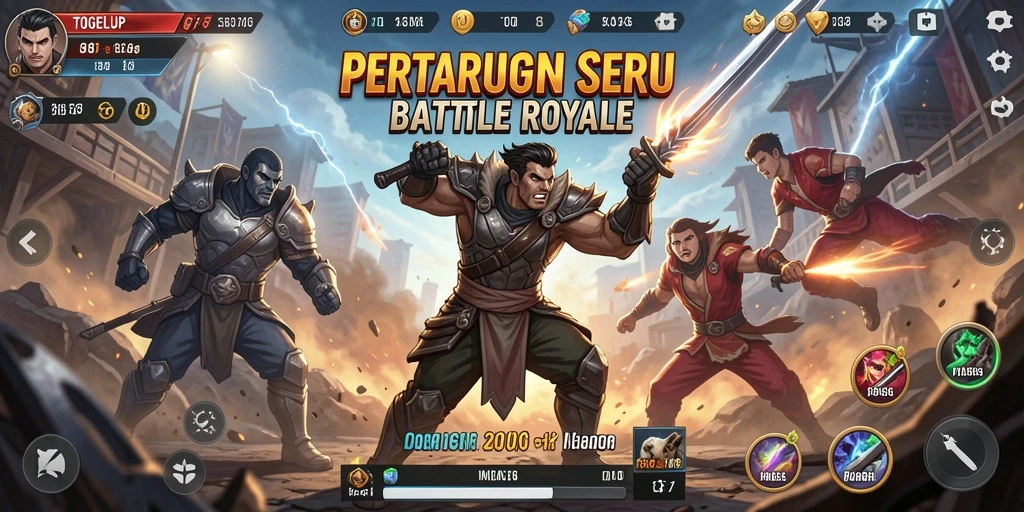 Gameplay seru di TOGELUP, bertarung untuk bertahan hidup.