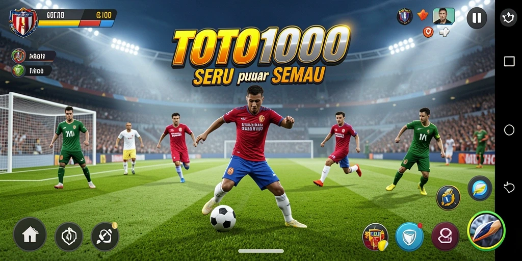 Tampilan gameplay menarik dari TOTO1000 yang penuh aksi olahraga.